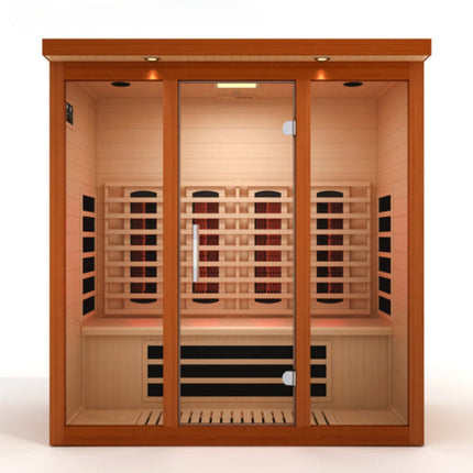 Dynamic Vila Grande 4-Person Full Spectrum Near Zero EMF (Under 3MG) FAR Infrared Sauna (Canadian Hemlock)
