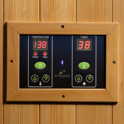 Dynamic Gracia Elite 1-2-person Ultra Low EMF FAR Infrared Sauna – interior LED control panel