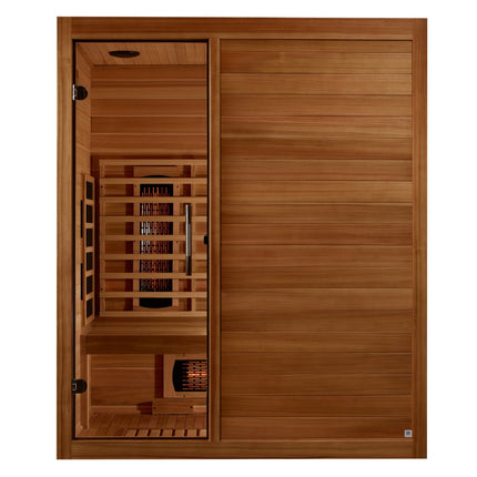 Maxxus S-Line Yoga 3-Person Full Spectrum Near Zero EMF (Under 3MG) FAR Infrared Sauna (Canadian Hemlock)