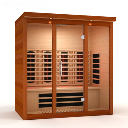 Dynamic Vila Grande 4-Person Full Spectrum Near Zero EMF (Under 3MG) FAR Infrared Sauna (Canadian Hemlock)