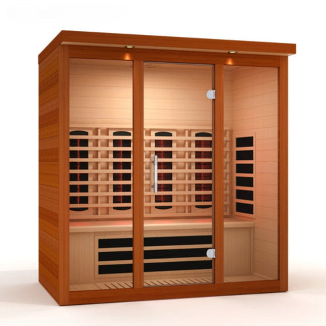 Dynamic Vila Grande 4-Person Full Spectrum Near Zero EMF (Under 3MG) FAR Infrared Sauna (Canadian Hemlock)