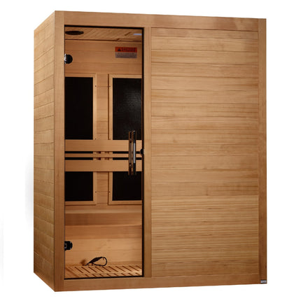 Maxxus S-Line Yoga 3-Person Low EMF (Between 5-10MG) FAR Infrared Sauna (Canadian Hemlock)