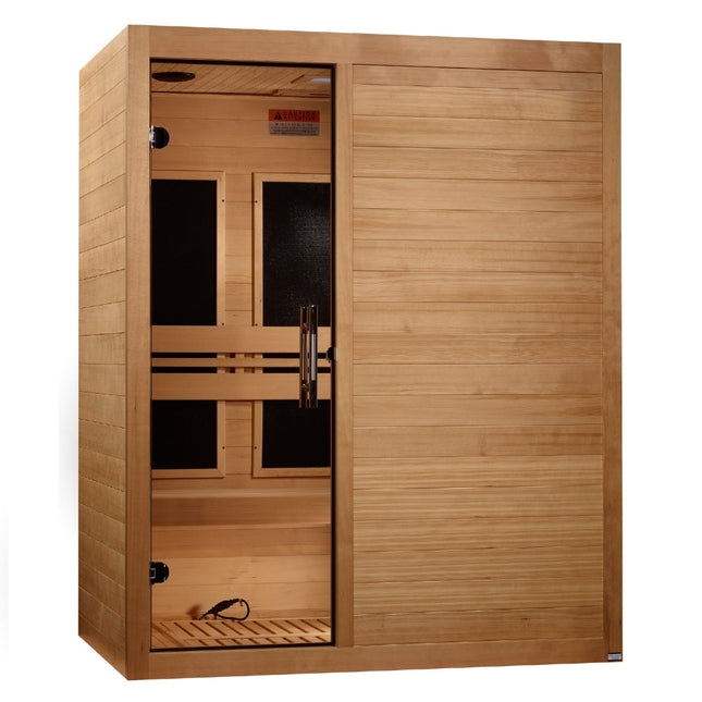 Maxxus S-Line Yoga 3-Person Low EMF (Between 5-10MG) FAR Infrared Sauna (Canadian Hemlock)