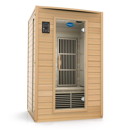 Durasage 2-Person Carbon Infrared Sauna – Canadian Hemlock, 1700W