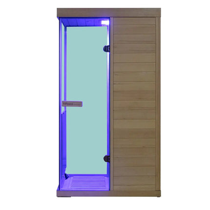 909MX Mini 1 Person Infrared Sauna with 270° Panoramic Glass