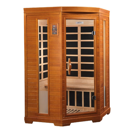 Dynamic Heming Elite 2-person Corner Ultra Low EMF (Between 3-5MG) FAR Infrared Sauna (Canadian Hemlock)
