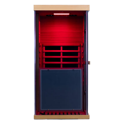909MX Mini 1 Person Infrared Sauna with 270° Panoramic Glass