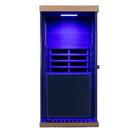 909MX Mini 1 Person Infrared Sauna with 270° Panoramic Glass
