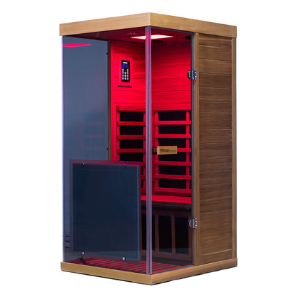 909MX Mini 1 Person Infrared Sauna with 270° Panoramic Glass
