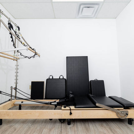 Janet Elite Plus Foldable Pilates Reformer – Studio Grade Luxury Maple Wood Home Pilates Machine - RE016