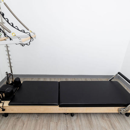 Janet Elite Plus Foldable Pilates Reformer – Studio Grade Luxury Maple Wood Home Pilates Machine - RE016