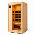 Moray 1-Person Indoor Hemlock Infrared Sauna with 8 Far-Infrared Carbon Crystal Heaters and Chromotherapy