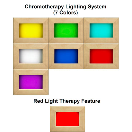 Dynamic Serena 2-person Low EMF FAR Infrared Sauna – 7-color chromotherapy lighting with red light feature