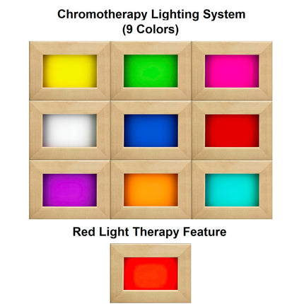 Dynamic Venice Elite 2-person Ultra Low EMF FAR Infrared Sauna – 9-color chromotherapy lighting with red light feature