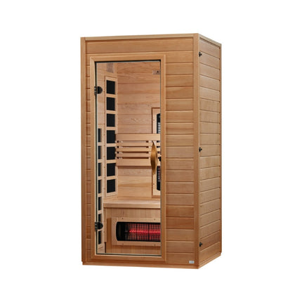 Dynamic Martin 1-2-Person Full Spectrum Near Zero EMF (Under 3MG) FAR Infrared Sauna (Canadian Hemlock)