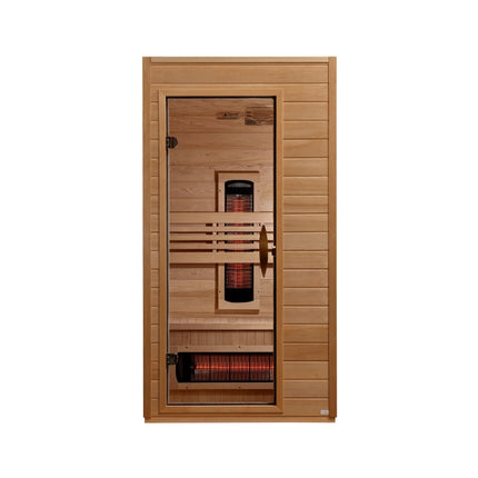 Dynamic Martin 1-2-Person Full Spectrum Near Zero EMF (Under 3MG) FAR Infrared Sauna (Canadian Hemlock)