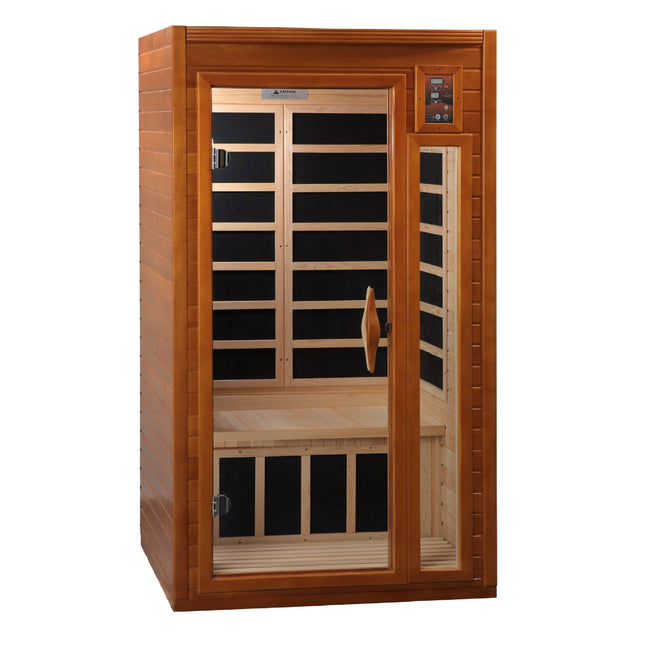 Dynamic Barcelona 1-2-person Low EMF (Between 5-10MG) FAR Infrared Sauna (Canadian Hemlock)