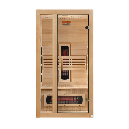 Dynamic Gracia 1-2-Person Full Spectrum Near Zero EMF (Under 3MG) FAR Infrared Sauna (Canadian Hemlock)