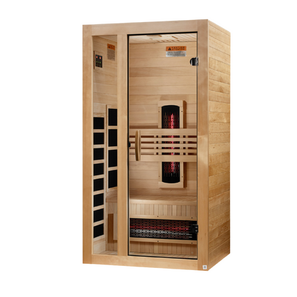 Dynamic Gracia 1-2-Person Full Spectrum Near Zero EMF (Under 3MG) FAR Infrared Sauna (Canadian Hemlock)