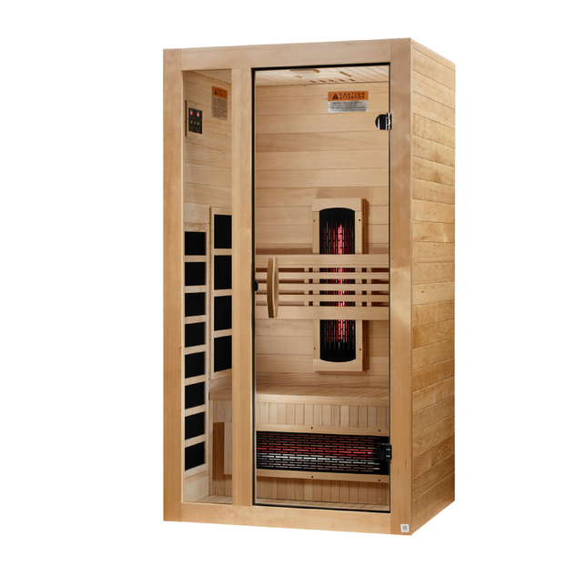 Dynamic Gracia 1-2-Person Full Spectrum Near Zero EMF (Under 3MG) FAR Infrared Sauna (Canadian Hemlock)