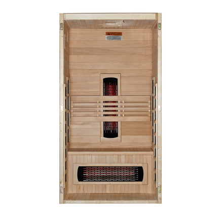 Dynamic Gracia 1-2-Person Full Spectrum Near Zero EMF FAR Infrared Sauna – interior layout view