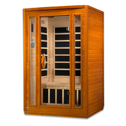 Dynamic San Marino Elite 2-person Ultra Low EMF (Between 3-5MG) FAR Infrared Sauna (Canadian Hemlock)
