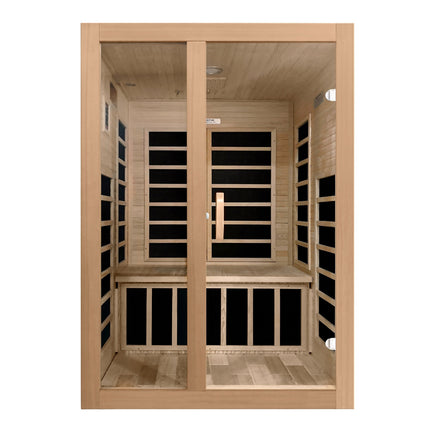 Dynamic Santiago 2-person Low EMF (Between 5-10MG) FAR Infrared Sauna (Canadian Hemlock)