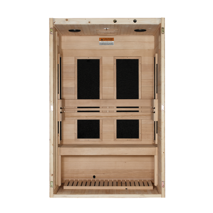 Dynamic Lucca Elite 2-person Ultra Low EMF (Between 3-5MG) FAR Infrared Sauna (Canadian Hemlock)