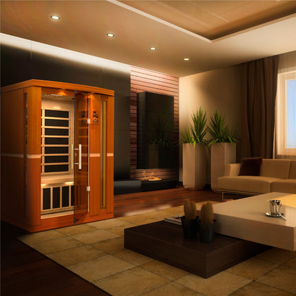 Dynamic Vittoria Elite 2-person Ultra Low EMF FAR Infrared Sauna – in a room setting