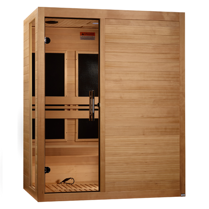 Dynamic Toscana Elite 3-person Ultra Low EMF (Between 3-5MG) FAR Infrared Sauna (Canadian Hemlock)