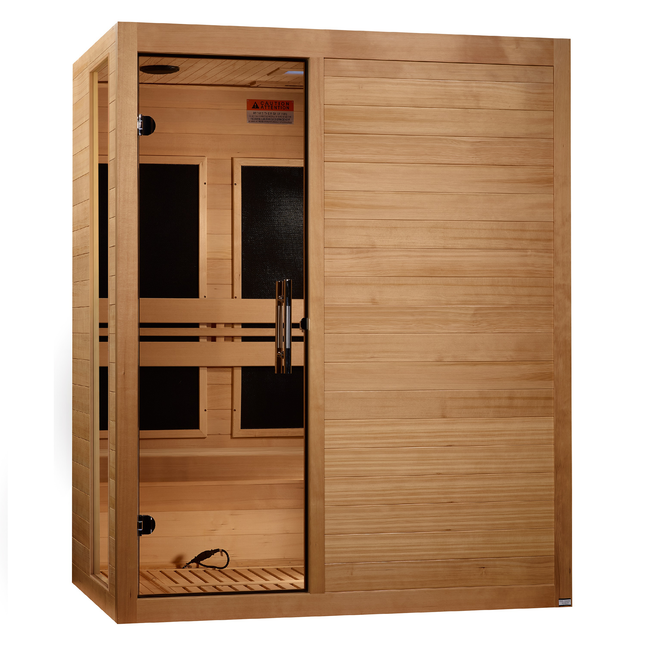Dynamic Toscana Elite 3-person Ultra Low EMF (Between 3-5MG) FAR Infrared Sauna (Canadian Hemlock)