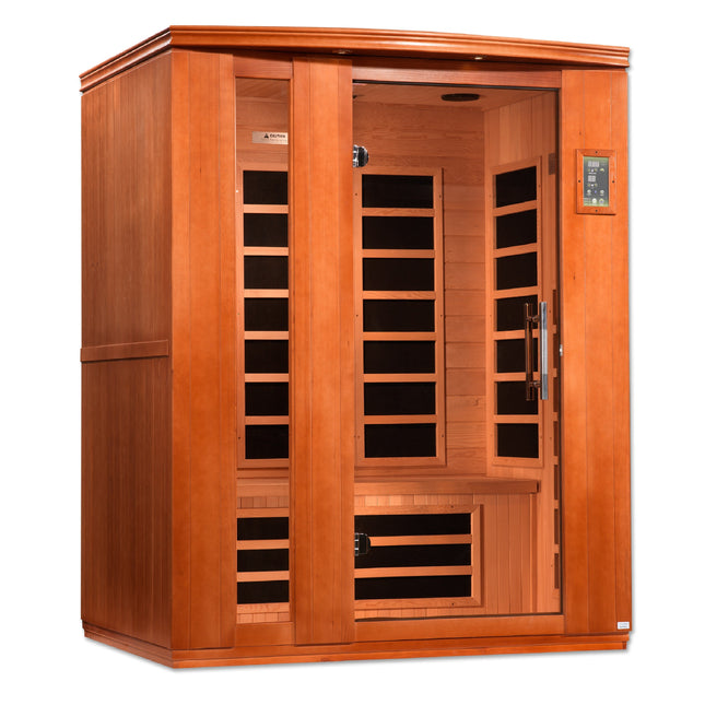 Dynamic Lugano 3-person Low EMF (Between 5-10MG) FAR Infrared Sauna (Canadian Hemlock)