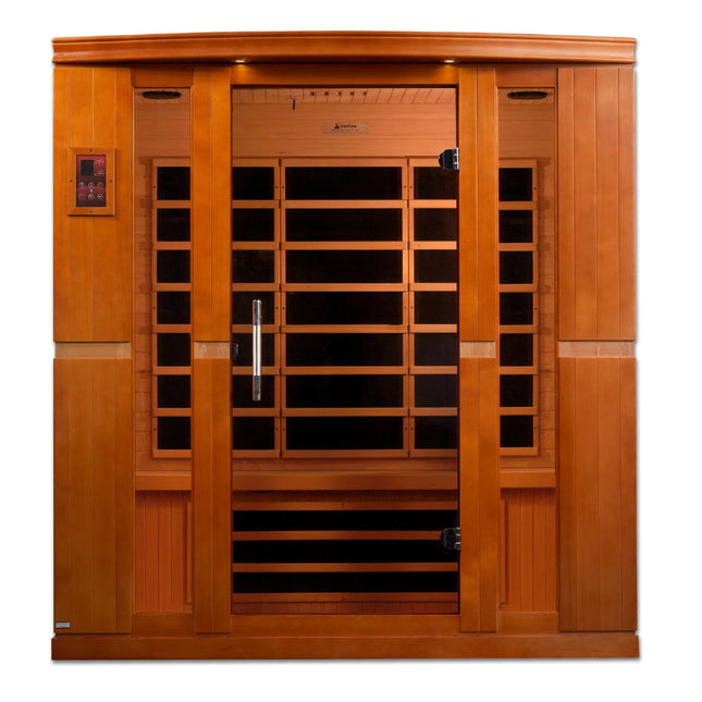 Dynamic Bergamo Elite 4-person Ultra Low EMF (Between 3-5MG) FAR Infrared Sauna (Canadian Hemlock)