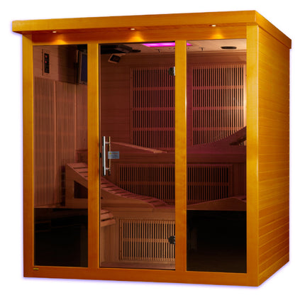 Dynamic Monaco Elite 6-person Ultra Low EMF (Between 3-5MG) FAR Infrared Sauna (Canadian Hemlock)