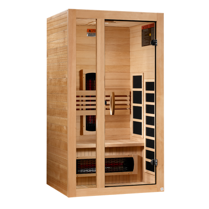 Dynamic Gracia 1-2-Person Full Spectrum Near Zero EMF (Under 3MG) FAR Infrared Sauna (Canadian Hemlock)