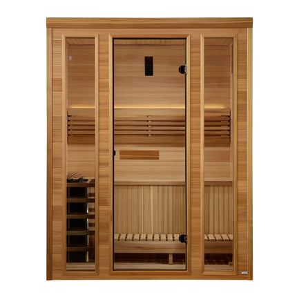 Golden Designs 2025 Andermatt Edition 2 - 3 Person Traditional Steam Sauna (GDI-7030-01) - Pacific Premium Clear Cedar