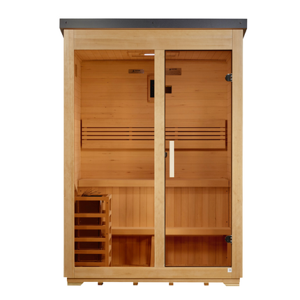 Golden Designs "Arlberg" 3-Person Traditional Outdoor Sauna (Flat Roof)
