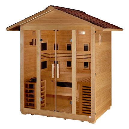 Golden Designs Gargellen 5 Person Hybrid Outdoor Sauna - Canadian Hemlock – photo 1