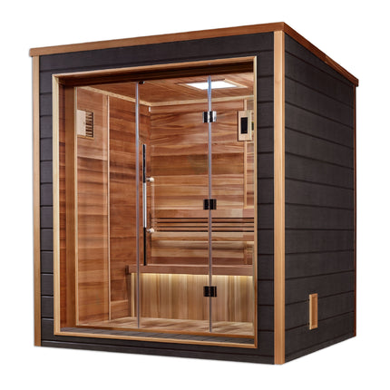 Golden Designs Drammen 3 Person Outdoor Traditional Sauna (GDI-8203-01) - Canadian Red Cedar Interior