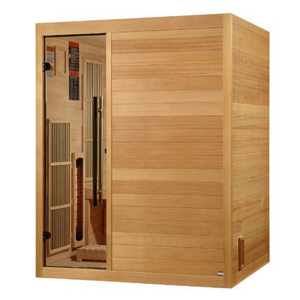 Golden Designs 2025 Soria 3 Per Hybrid Sauna (Indoor). Full Spectrum and Harvia Traditional Stove