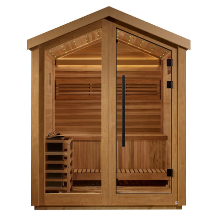 Golden Designs Savonlinna 3 Person Outdoor Traditional Sauna (GDI-8503-03) - 2 Tone