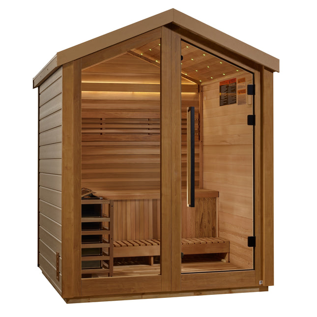 Golden Designs Savonlinna 3 Person Outdoor Traditional Sauna (GDI-8503-03) - 2 Tone
