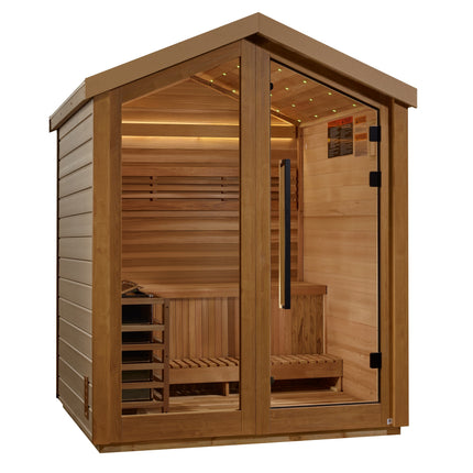 Golden Designs Savonlinna 6 Person Outdoor Traditional Sauna (GDI-8503-04) - Black