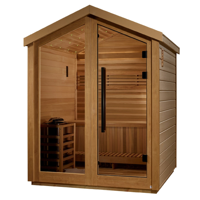 Golden Designs Savonlinna 3 Person Outdoor Traditional Sauna (GDI-8503-03) - 2 Tone