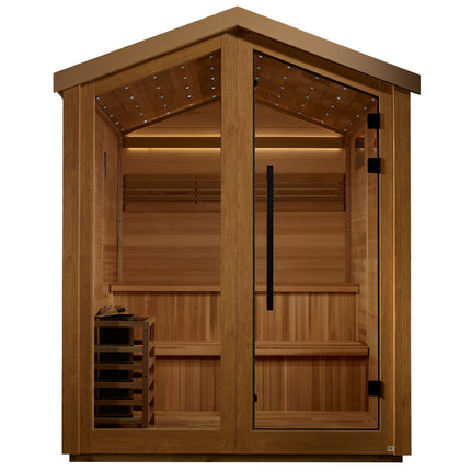 Golden Designs Kaarina 6 Person Outdoor Traditional Sauna (GDI-8506-04) - Black