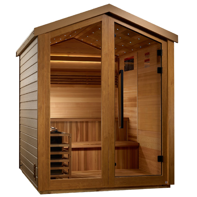 Golden Designs Kaarina 6 Person Outdoor Traditional Sauna (GDI-8506-04) - Black