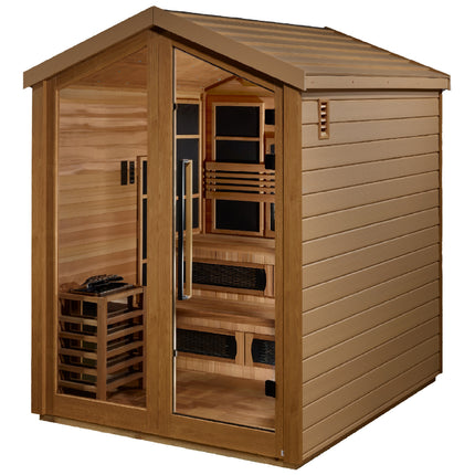Golden Designs Kaskinen 6 Person Hybrid Outdoor Sauna - Canadian Red Cedar Interior – photo 1
