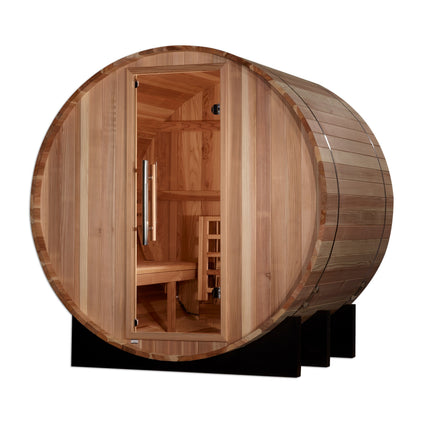 Golden Designs St. Moritz 2 Person Barrel Traditional Sauna - Pacific Cedar