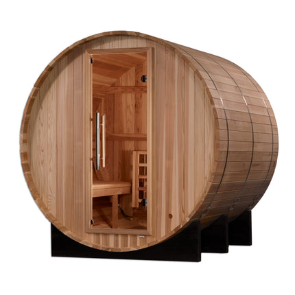 Golden Designs Arosa 4 Person Barrel Traditional Sauna - Pacific Cedar