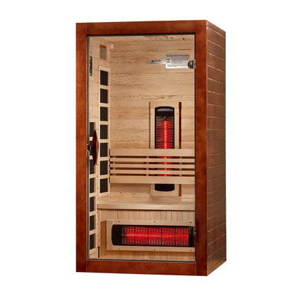 Dynamic Santorini 1-2-Person Full Spectrum Near Zero EMF (Under 3MG) FAR Infrared Sauna (Canadian Hemlock)